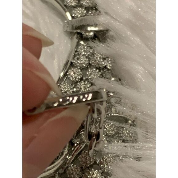 Vintage CORO Silver Hing Collar Necklace Signed 17” - Picture 16 of 16